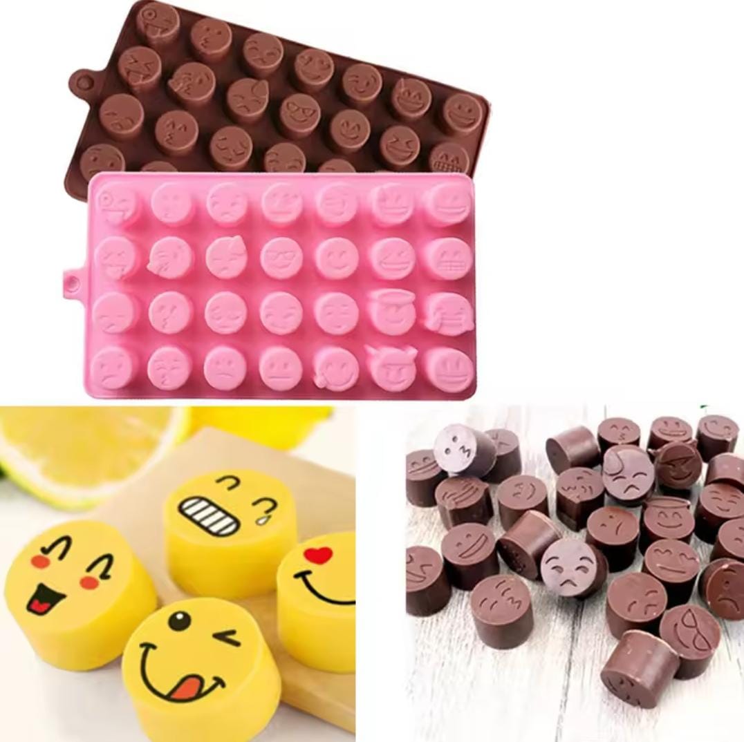 Smiley Shape Silicone Chocolate Mold, Cake Decorating Tools, Silicone Emoji Chocolate Molds Smiley Shape Silicone Chocolate Mold, Cake Decorating Tools, Silicone Emoji Chocolate Molds